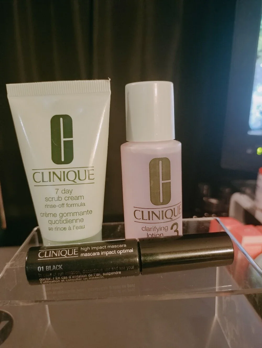 Clinique Skincare Trio with Black Mascara — Green, Pink & Black